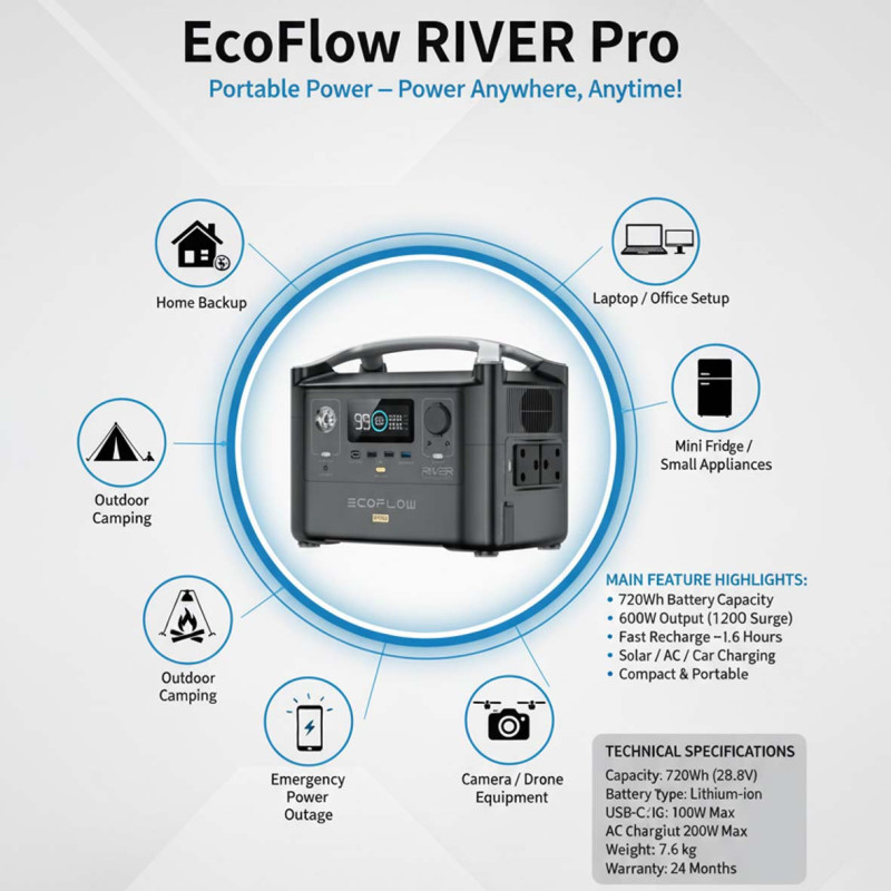 EF 4 PRO باور بنك متعدد الاستخدامات