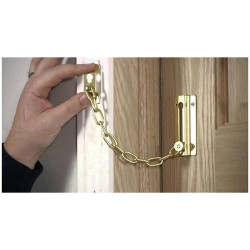COPPER DOOR BOLT WITH CHAIN L.D