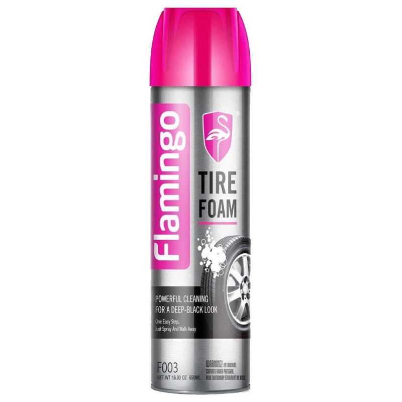 101- FLAMINGO FOAM TIRE CLEANER AND POLISH FLAMINGO TIRE FOAM|F003|650ML