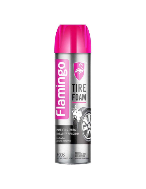 101- FLAMINGO FOAM TIRE CLEANER AND POLISH FLAMINGO TIRE FOAM|F003|650ML