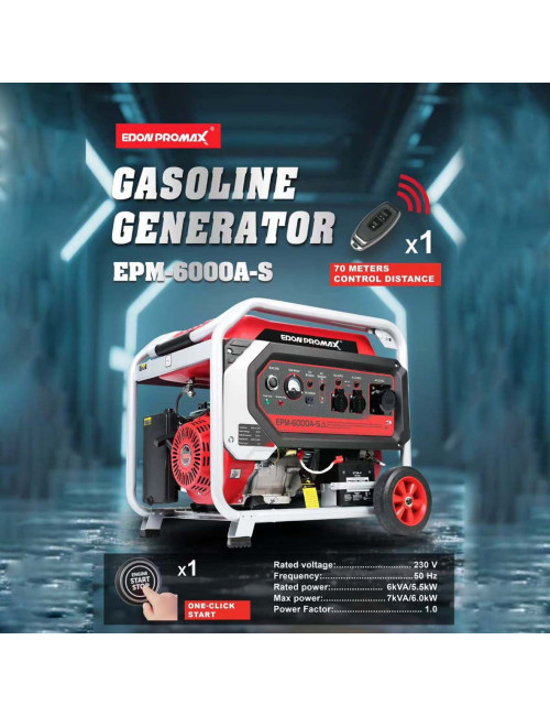 EDON-EPM-6000A-S GASOLINE GENERATOR 7Kw