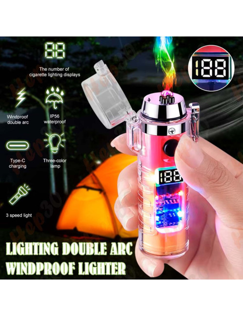 C-7343 HIGHLIGHT LED WINDPROOF CIGARETTE LIGHTER