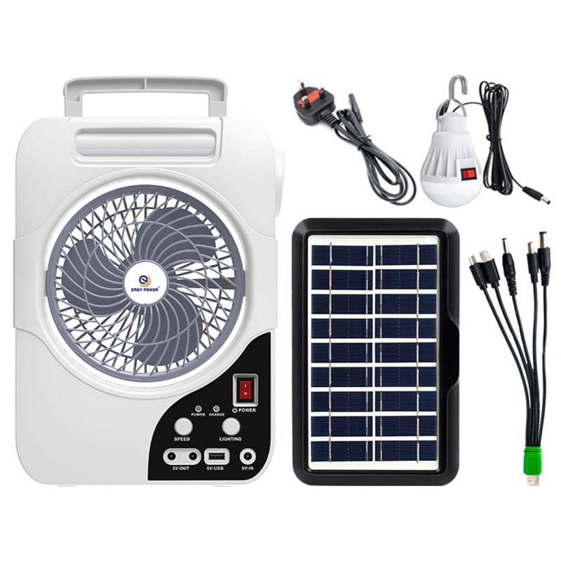 EP-706 RECHARGEABLE SOLAR FAN 8INCH
