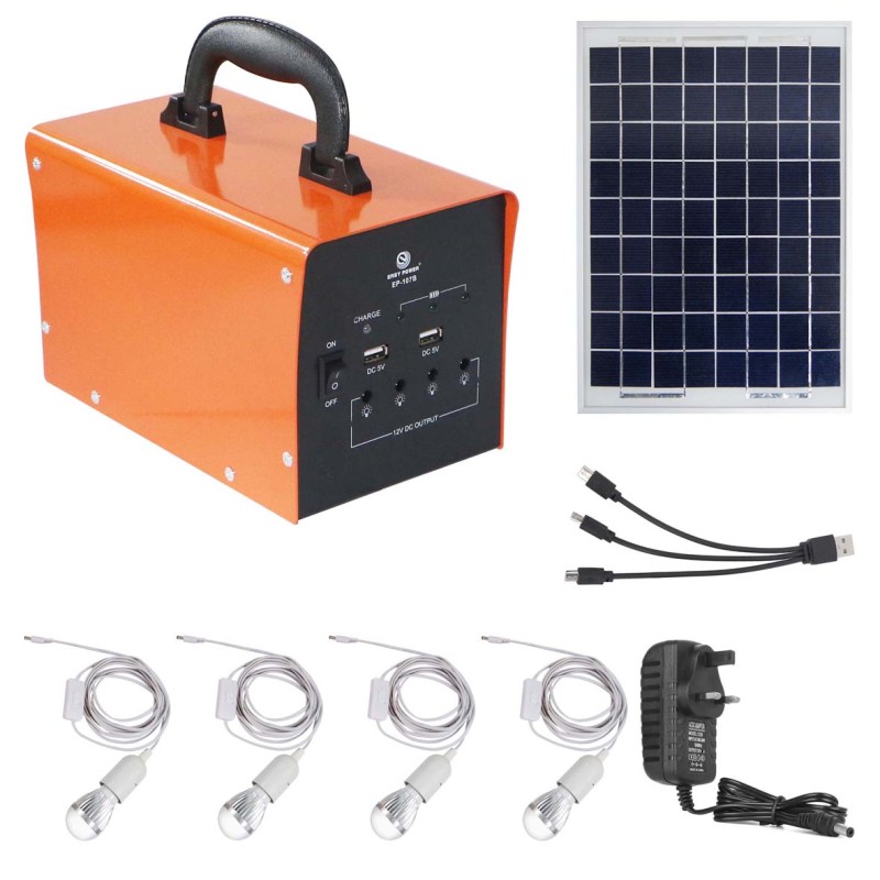 EASY POWER EP-107B 4PCS BULB SOLAR LIGHT 18V 12W SOLAR POWER PANEL GENERATOR KIT