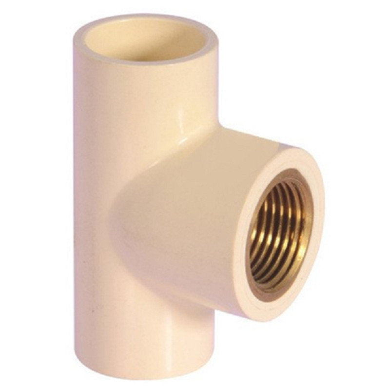 BRASS THREADED TEE 1" x 3/4" x 3/4"