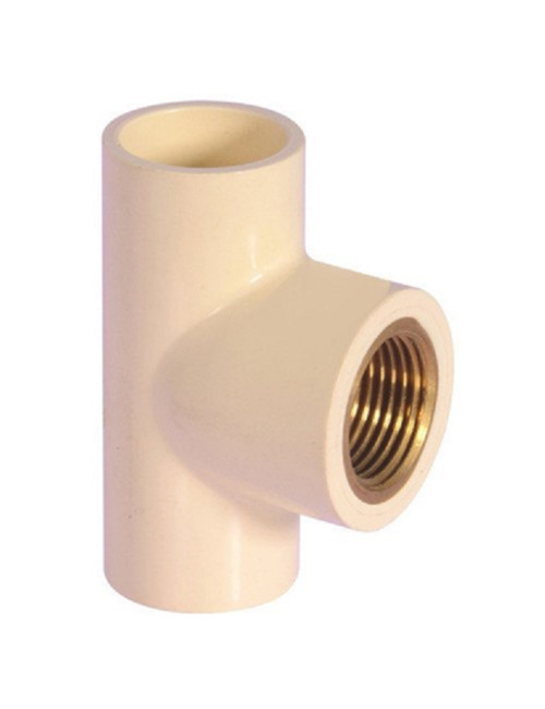 BRASS THREADED TEE 1" x 3/4" x 3/4"