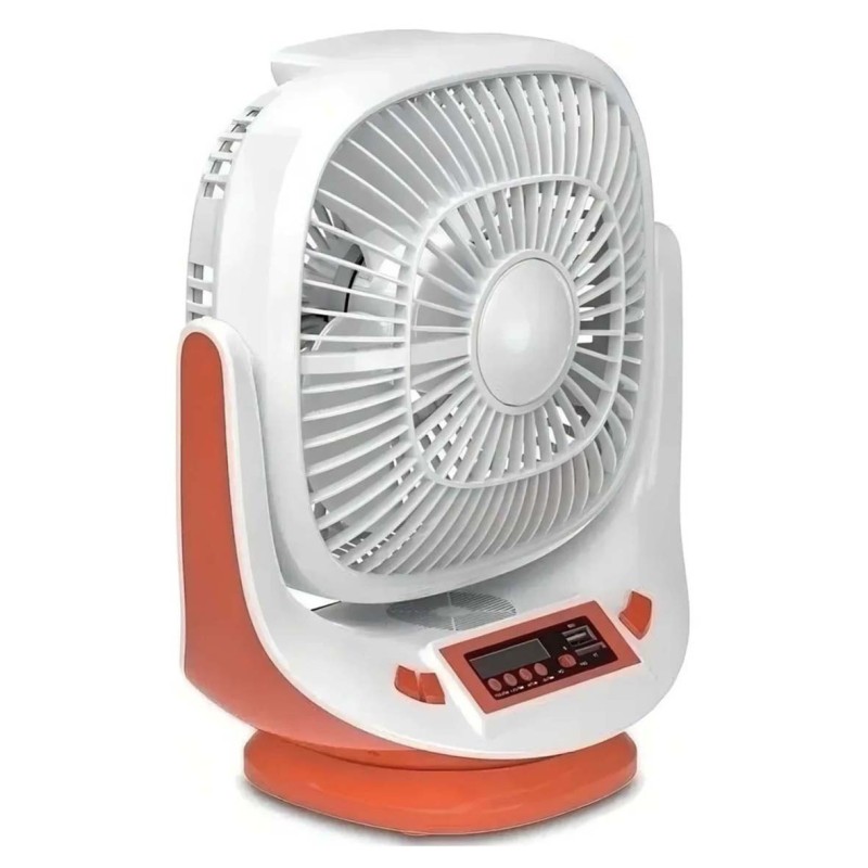 EP-008 3-IN-1 AC/DC TABLE SOLAR FAN+PANEL+2BULB 8INCH