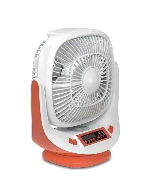 EP-008 3-IN-1 AC/DC TABLE SOLAR FAN+PANEL+2BULB 8INCH