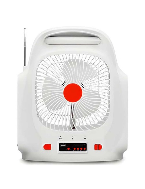 EP-009 3-IN-1 AC/DC TABLE SOLAR FAN+PANEL+2BULB 8INCH
