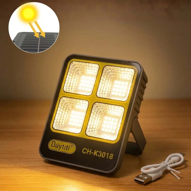 BUYTITI CH-K3018 SOLAR FLOOD LIGHT SOLAR ENEREGY RECHARGEABLE BATTERY