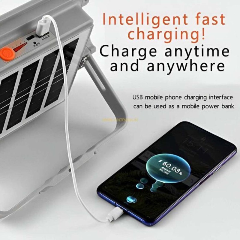 SPJ-20990 RECHARGEABLE SOLAR POWERED LED FLOOD LIGHT IP66