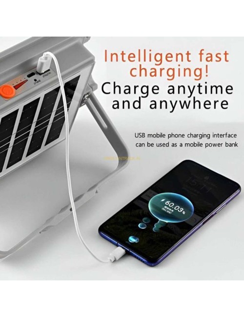 SPJ-20990 RECHARGEABLE SOLAR POWERED LED FLOOD LIGHT IP66