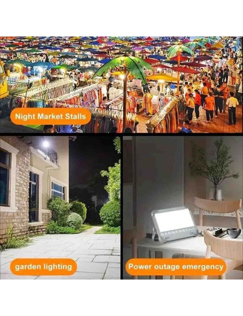 SPJ-20990 RECHARGEABLE SOLAR POWERED LED FLOOD LIGHT IP66