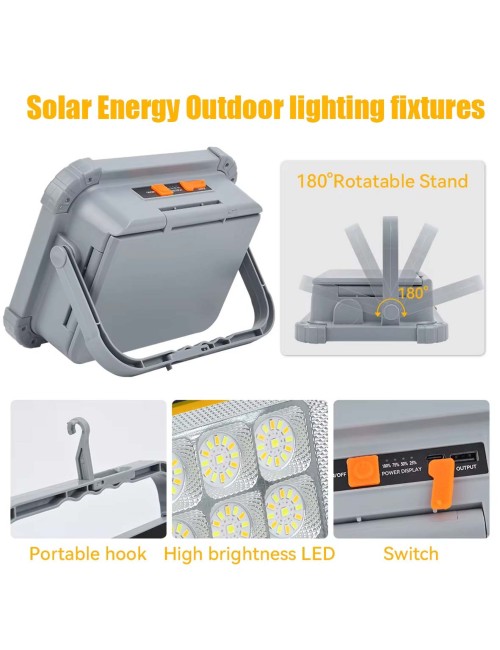 SPJ-20989 RECHARGEABLE SOLAR LED FLOOD SPOTLIGHT IP66