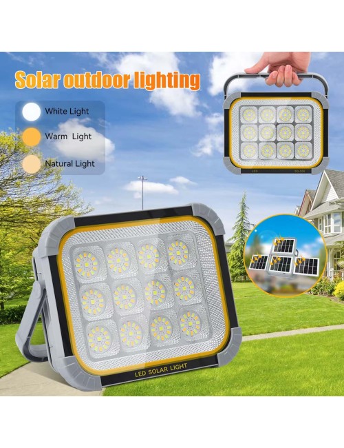 SPJ-20989 RECHARGEABLE SOLAR LED FLOOD SPOTLIGHT IP66