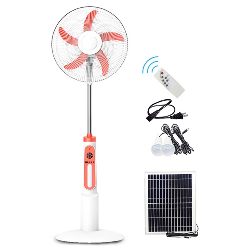 EP-8816 3-IN-1 AC/DC STAND SOLAR FAN+PANEL+2BULB 16INCH