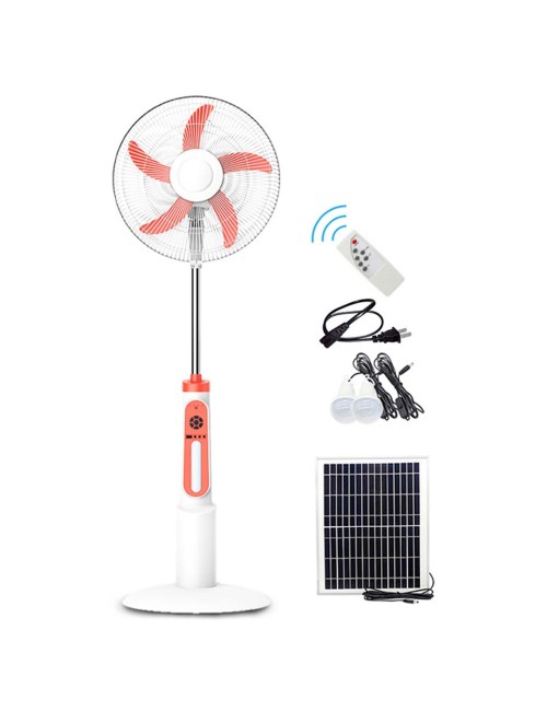 EP-8816 3-IN-1 AC/DC STAND SOLAR FAN+PANEL+2BULB 16INCH