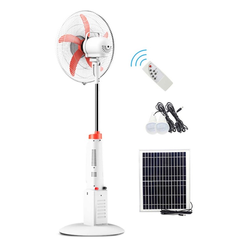 EP-8816 3-IN-1 AC/DC STAND SOLAR FAN+PANEL+2BULB 16INCH