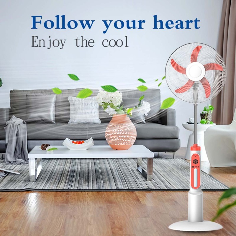 EP-8816 3-IN-1 AC/DC STAND SOLAR FAN+PANEL+2BULB 16INCH