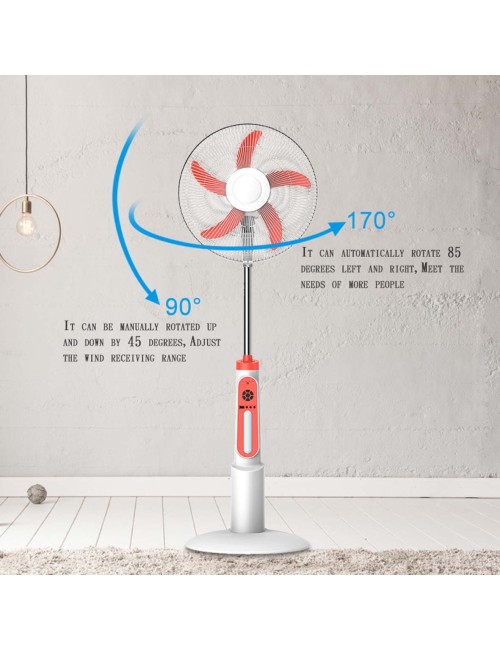 EP-8816 3-IN-1 AC/DC STAND SOLAR FAN+PANEL+2BULB 16INCH
