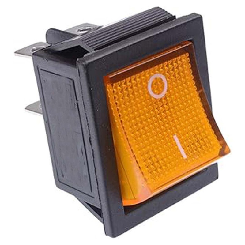 LFSW2-YELLOW MACHINE SWITCH SQUARE YELLOW 3 PIN 15A