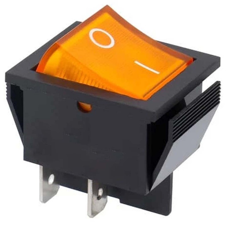 LFSW2-YELLOW MACHINE SWITCH SQUARE YELLOW 3 PIN 15A