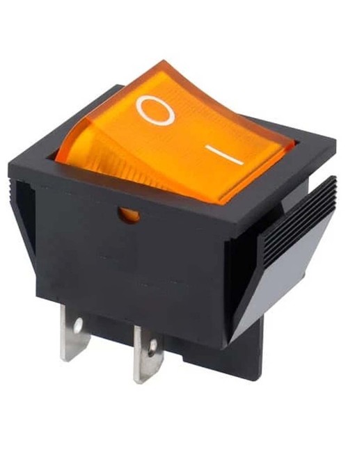 LFSW2-YELLOW MACHINE SWITCH SQUARE YELLOW 3 PIN 15A