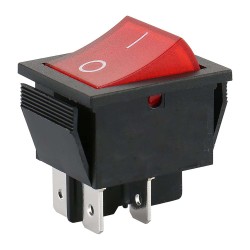 LFSW2-RED MACHINE SWITCH SQUARE RED 3 PIN 15A