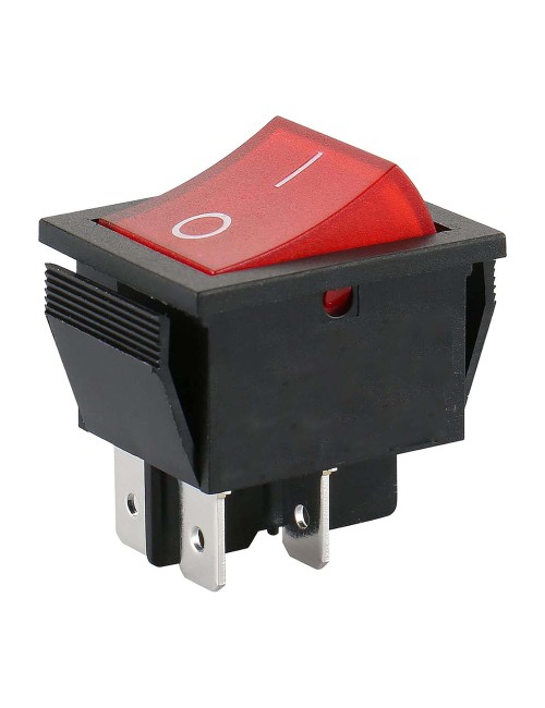 LFSW2-RED MACHINE SWITCH SQUARE RED 3 PIN 15A