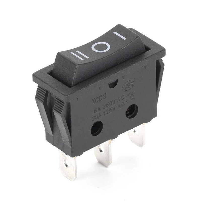 LFSW5-BLACK MACHINE SWITCH BLACK 3 PIN 16A