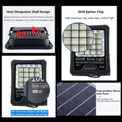 AN-SFL02-100W SOLAR LED FLOOD LIGHT 100W OUTDOOR IP66