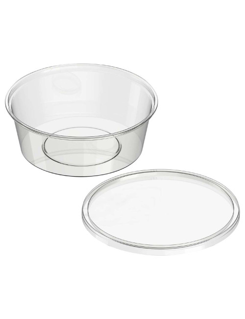 261048 ماعون مدور شفاف مع غطاء 5 حبة