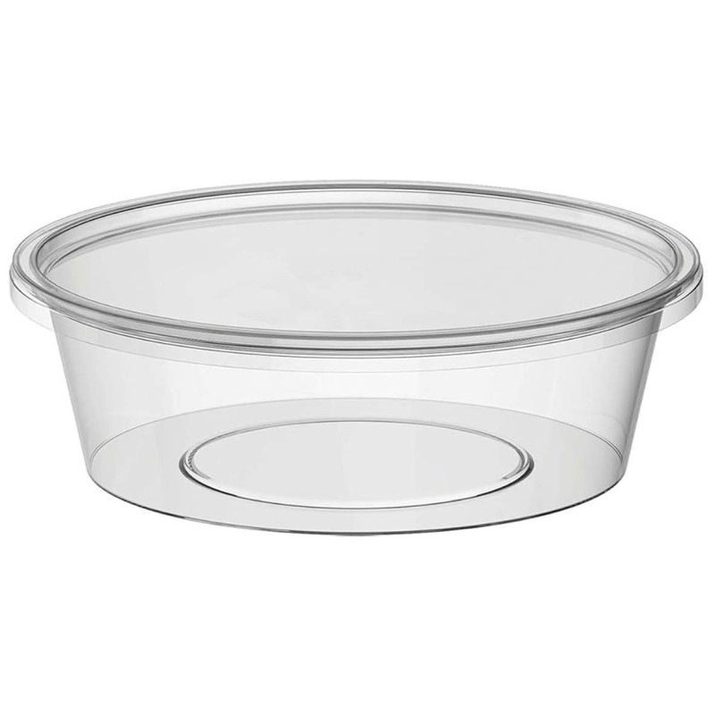 260126 ماعون مدور شفاف مع غطاء 5 حبة