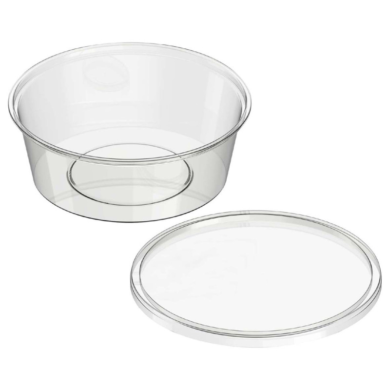 260126 ماعون مدور شفاف مع غطاء 5 حبة