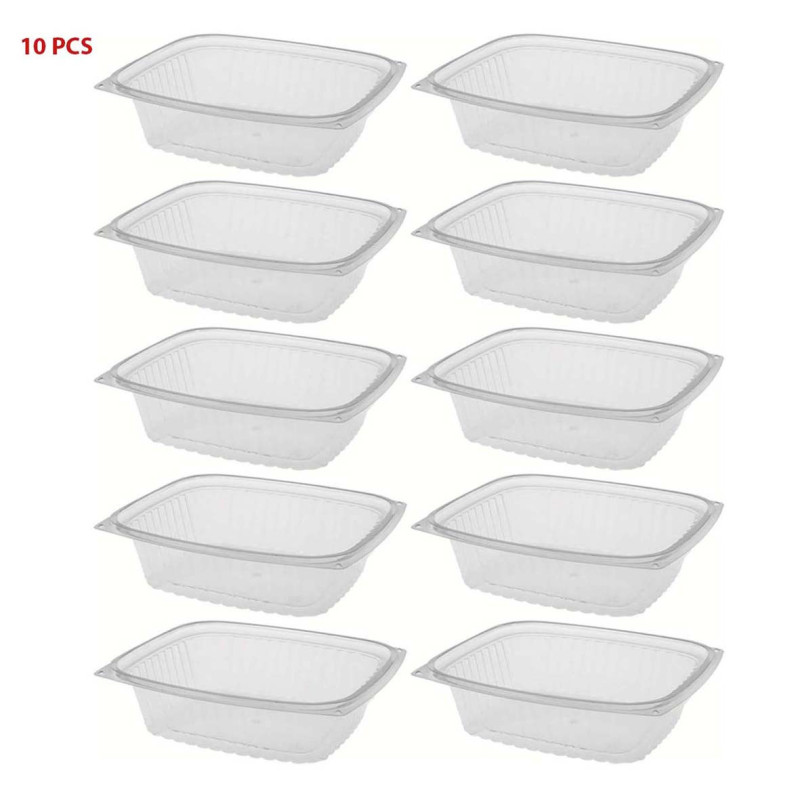 503926 ماعون مربع شفاف مع غطاء 10 حبة