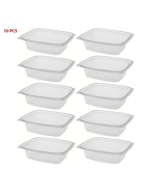 503926 ماعون مربع شفاف مع غطاء 10 حبة