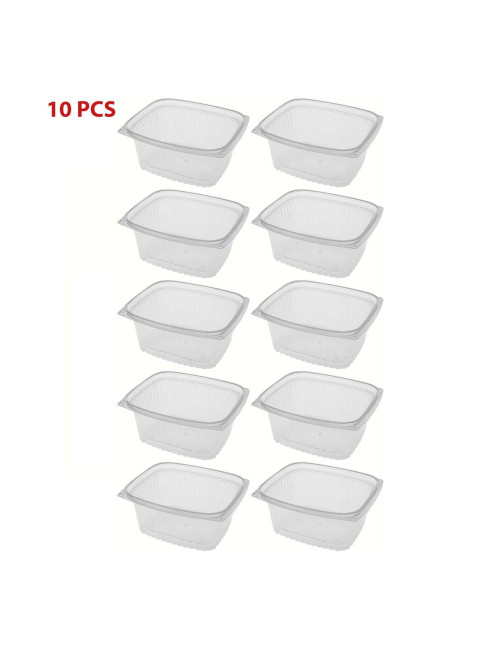 503919 ماعون مدور شفاف مع غطاء 10 حبة