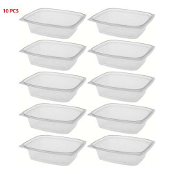 122400 ماعون مربع شفاف مع غطاء 10 حبة