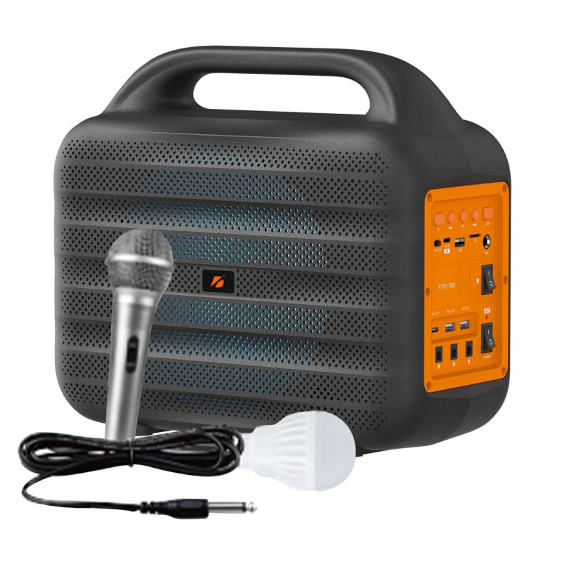 KTS-1769-SOLAR MICROPHONE,BT SPEAKER WITH 1LED BULB