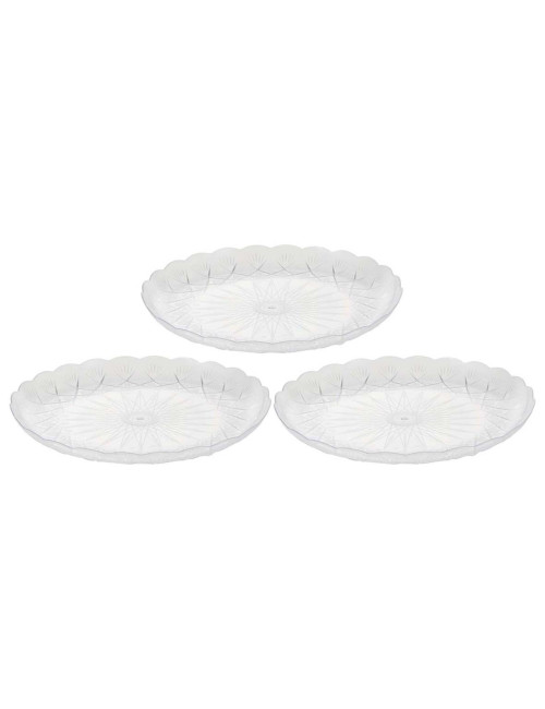 122332 طبق فواكة شفاف طقم 3 حبة