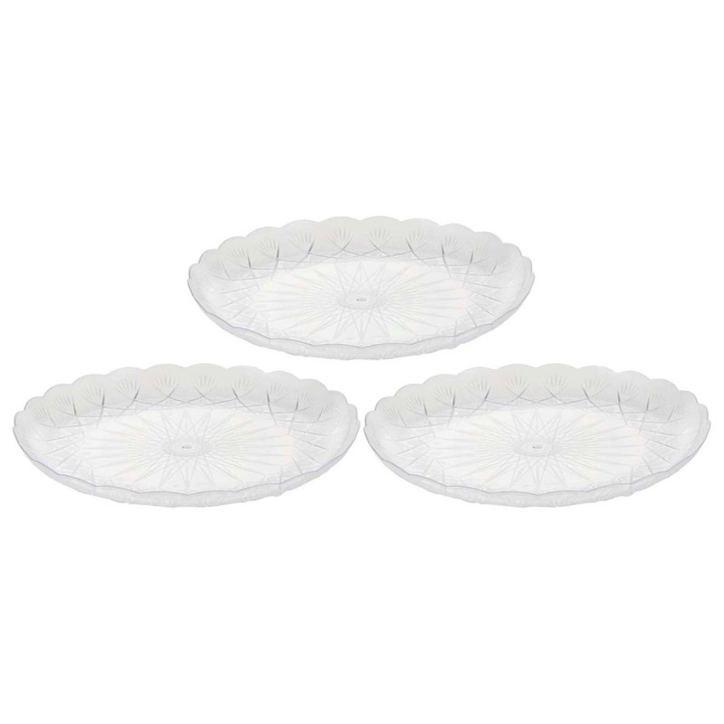 003055 طبق فواكة شفاف طقم 3 حبة