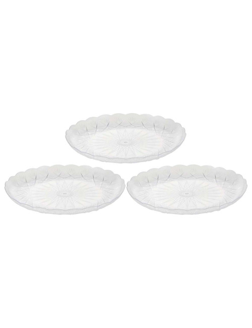 003055 طبق فواكة شفاف طقم 3 حبة