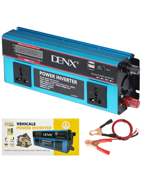 DENX DX3650 1000W DC12/24V محول كهرباء