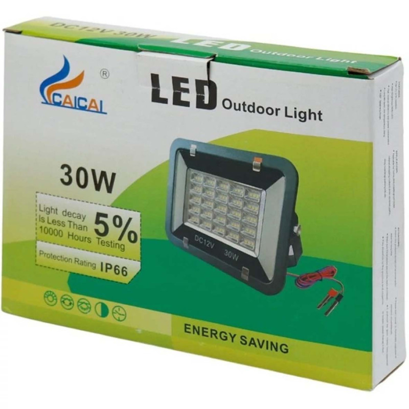 CAICAI 30W DC 12V LED كشاف خارجية