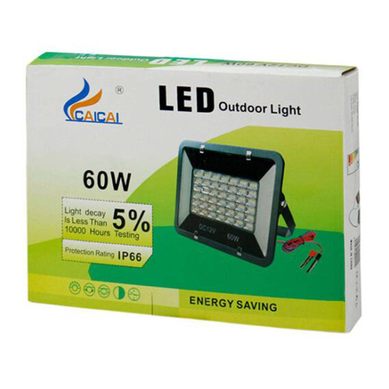 CAICAI 60W DC 12V LED كشاف خارجية