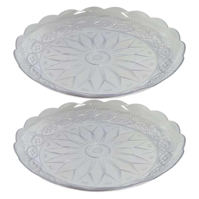 003062 طبق فواكة شفاف طقم 2 حبة