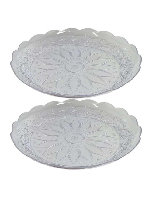 003062 طبق فواكة شفاف طقم 2 حبة