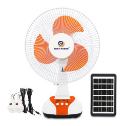 EP-2312/2812/2112A 12-INCH RECHARGEABLE SOLAR STAND TABLE FAN