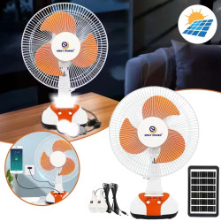 EP-2312/2812/2112A 12-INCH RECHARGEABLE SOLAR STAND TABLE FAN