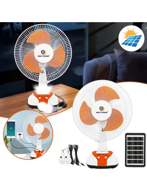 EP-2312/2812/2112A 12-INCH RECHARGEABLE SOLAR STAND TABLE FAN